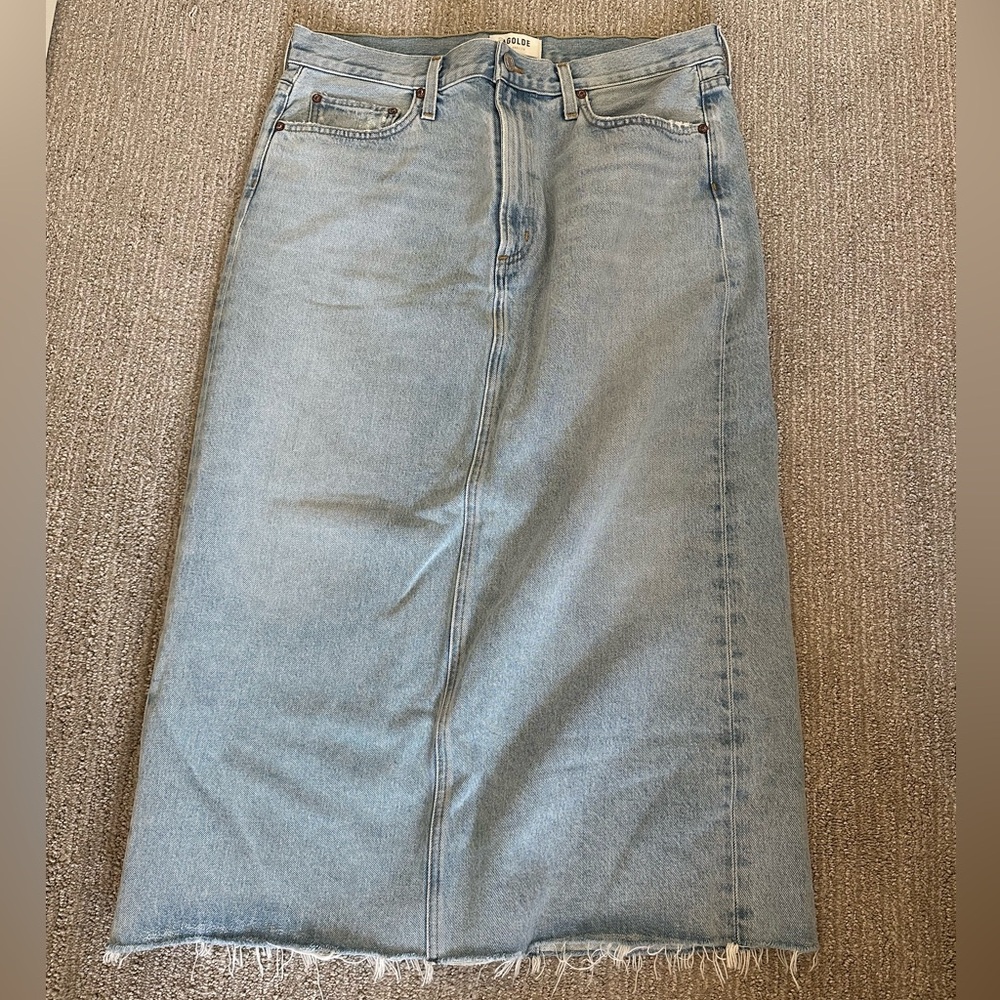 Agolde Della Denim Maxi Skirt